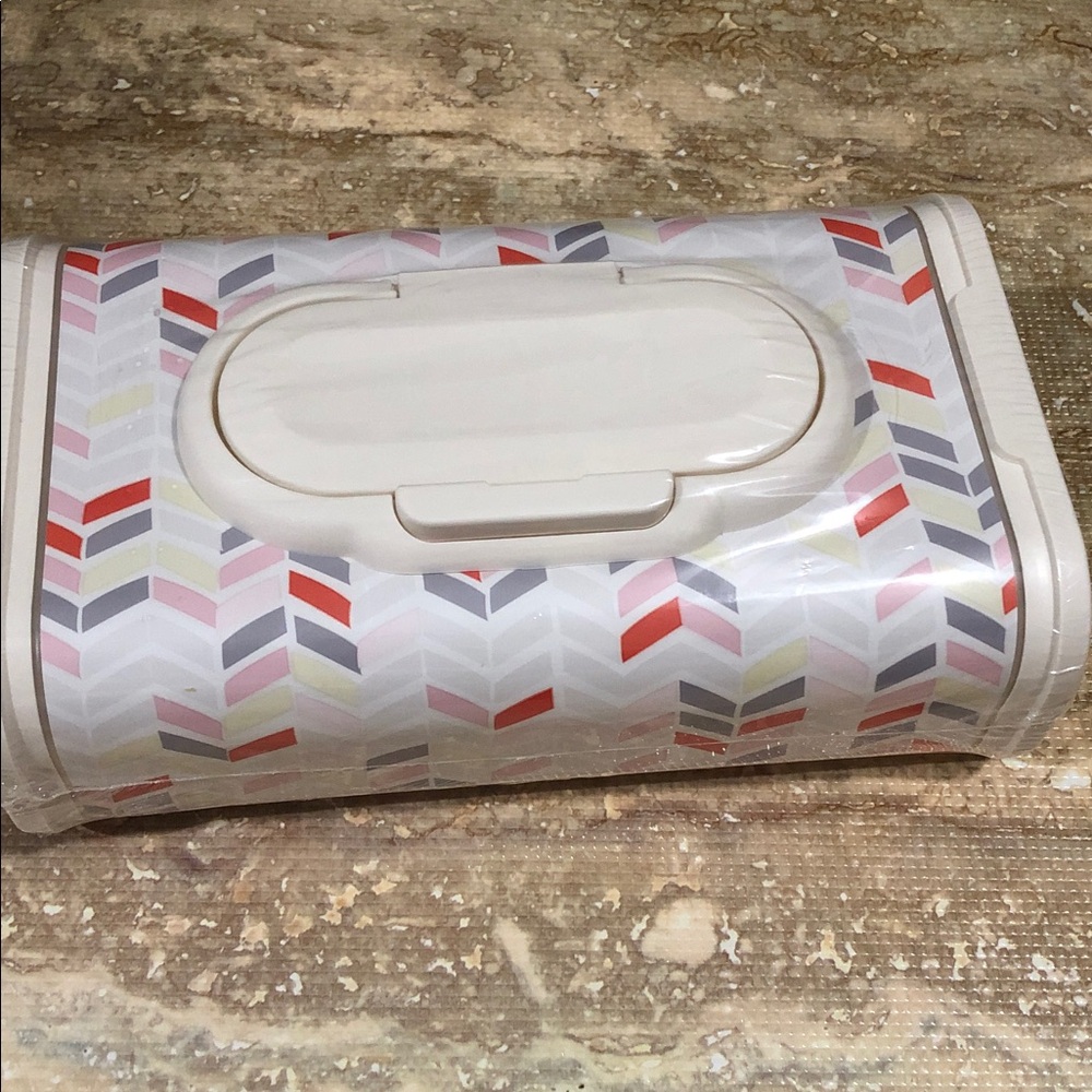 Vintage Huggies Patterned Wet Wipes Dispenser Chevron Pastel